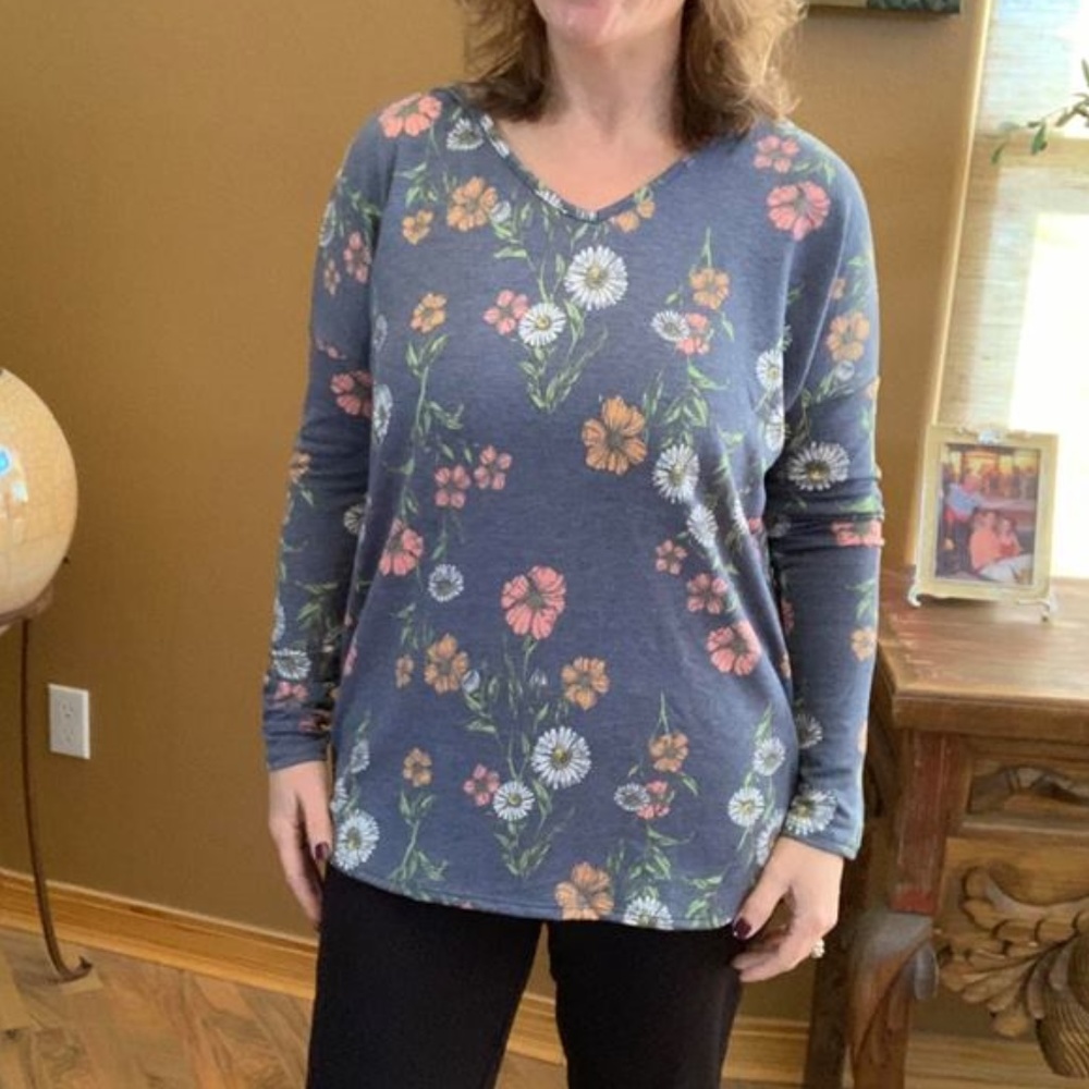 Urban Hoodie Navy/Coral Floral